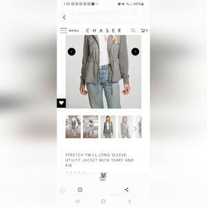 Chaser stretch twill long sleeve utility jacket